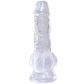 King Cock Durchsichtiger Dildo mit Hoden 15,2 cm mit Saugnapf