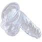 King Cock Durchsichtiger Dildo mit Hoden 15,2 cm mit Saugnapf