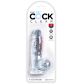 King Cock Durchsichtiger Dildo mit Hoden 15,2 cm mit Saugnapf
