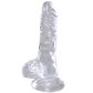 King Cock Durchsichtiger Dildo mit Hoden und Saugnapf 13 cm