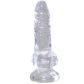 King Cock Durchsichtiger Dildo mit Hoden und Saugnapf 13 cm