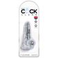 King Cock Durchsichtiger Dildo mit Hoden und Saugnapf 13 cm