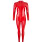 Late X Latex Catsuit mit Langen Ärmeln Rot