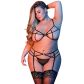 Magic Silk Riemchen-Strapsen-Set in Übergröße
