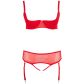 Cottelli Halbschalen-BH-Set Rot Plus Size