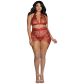 Dreamgirl Plus Size Zartes Geblümtes BH-Set