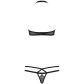 Obsessives Neckholder-BH-Set in Schwarz