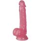 baseks Glitzerdildo mit Kugeln 20,5 cm mit Saugnapf