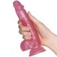 baseks Glitzerdildo mit Kugeln 20,5 cm mit Saugnapf