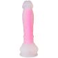 baseks Glow in the Dark Dildo Pink 21,5 cm mit Saugnapf