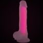 baseks Glow in the Dark Dildo Pink 21,5 cm mit Saugnapf