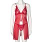 NORTIE Gro Rotes Babydoll-Set aus Spitze