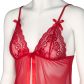 NORTIE Gro Rotes Babydoll-Set aus Spitze