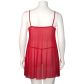 NORTIE Gro Rotes Babydoll-Set aus Spitze Plus Size