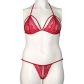 NORTIE Friia Roter BH und Schrittfreier String-Tanga Plus Size