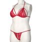 NORTIE Friia Roter BH und Schrittfreier String-Tanga Plus Size