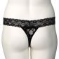 NORTIE Malin Schrittfreier Orgasmus String-Tanga mit Perlen Schwarz Plus Size