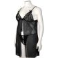 NORTIE Gro Schwarzes Babydoll-Set aus Spitze Plus Size