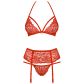 Obsessive Fantastic Red Strumpfhalter-Set