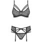 Obsessive Rose Strumpfhalter-Set aus Schwarzer Spitze