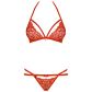 Obsessive Rotes Spitzen- und String-BH-Set