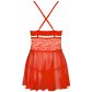 Obsessive Babydoll-Set aus rotem Netzstoff