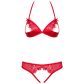 Obsessive Rotes Set mit offenen Körbchen