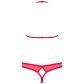 Obsessive Rotes Set mit offenen Körbchen