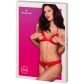 Obsessive Rotes Set mit offenen Körbchen