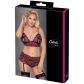Cottelli Curve Schrittfreier Peek-a-Boo Spitzen-BH-Set Rot in Plus Size