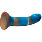 baseks Kupferblauer Silikondildo 18 cm mit Saugnapf