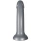 baseks Glitzernder Silikon-Dildo in Silber 18 cm