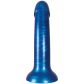 baseks Silikon-Dildo in Metallic Blau 18 cm