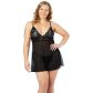 NORTIE Basil Schwarzes Babydoll-Set Plus Size