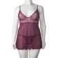 NORTIE Basil Bordeaux Babydoll-Set Plus Size