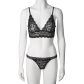 NORTIE Bay Leaf Schwarzes BH- und Tanga Set Schwarz