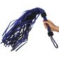 Strict Leather Flogger 90 cm aus Blauem Wildleder