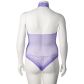 NORTIE Fryd Very Peri Bodystocking Ouvert Plus Size