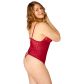 NORTIE Vilja Schrittfreier Body aus Roter Spitze Plus Size