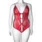 NORTIE Vilja Schrittfreier Body aus Roter Spitze Plus Size