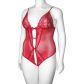 NORTIE Vilja Schrittfreier Body aus Roter Spitze Plus Size