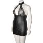 NORTIE Fetish Wetlook Neckholder-Kleid Plus Size