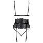 kissable schwarzer BH und Strapsen Set