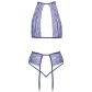 kissable Lavender Neckholder BH und Strapsen Set