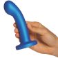 baseks G-Punkt Dildo in Metallic Blau 14,1 cm