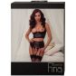 Abierta Fina Halbschalen-BH und Strapsen-Set mit Ketten